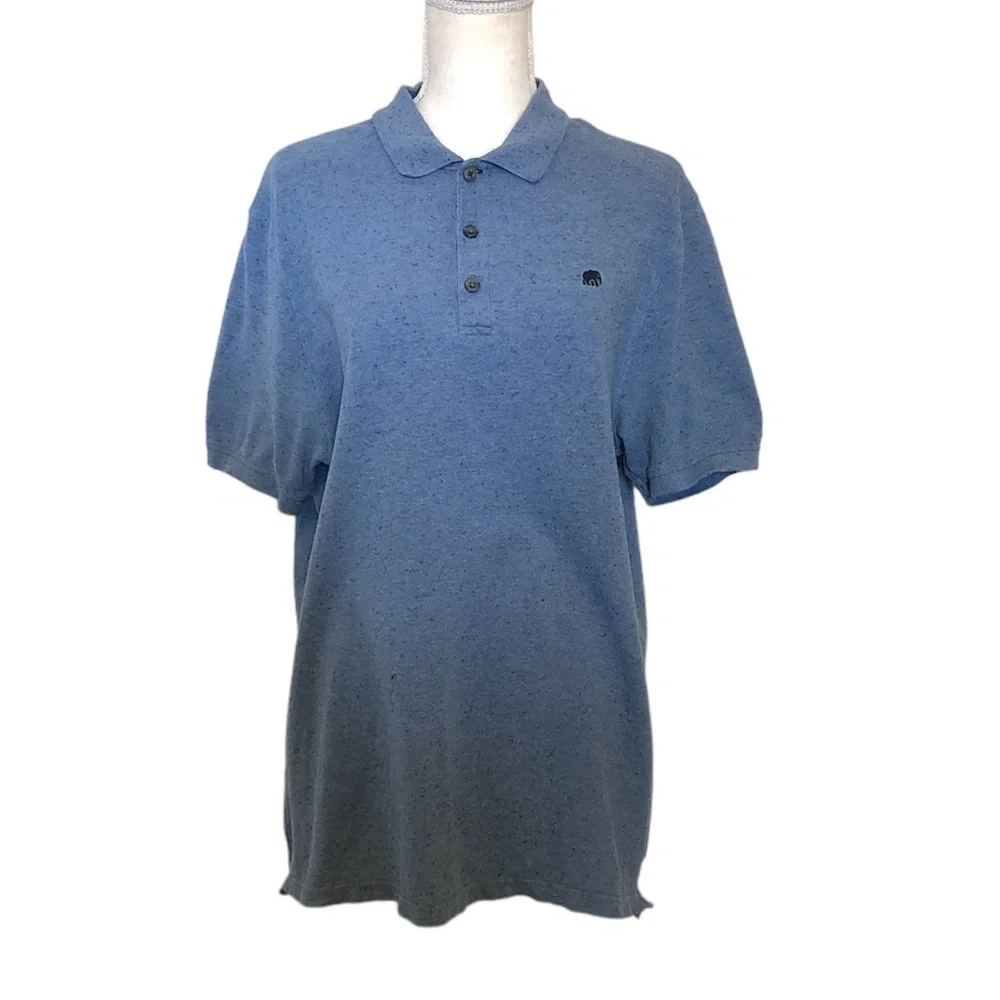 BANANA REPUBLIC Polo Shirt Men's Size Large Blue Standard Fit Elephant Logo